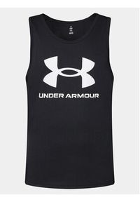 Under Armour Tank top Ua Sportstyle Logo Tank 1382883-001 Czarny Loose Fit. Kolor: czarny. Materiał: bawełna, syntetyk #5