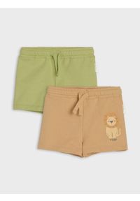 Sinsay - Szorty 2 pack - brązowy. Kolor: brązowy