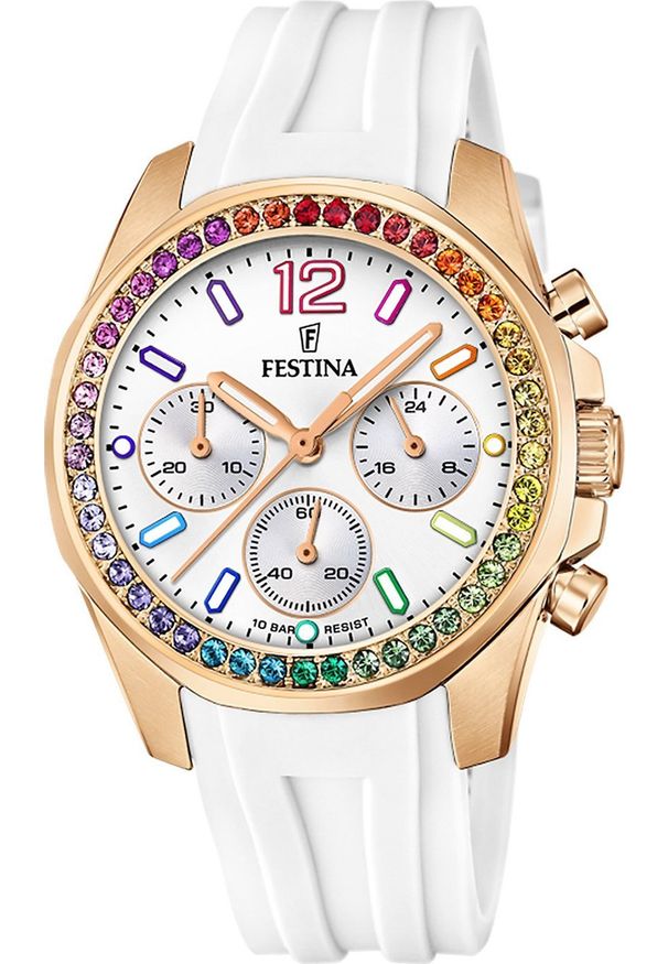 Zegarek Festina Zegarek damski Festina F20611-2 biały. Kolor: biały