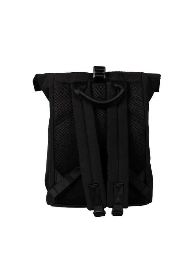 Calvin Klein Plecak "CK Must T+ Roll Top" | K50K510277 BAX | Mężczyzna | Czarny. Kolor: czarny. Materiał: poliester, poliamid. Wzór: napisy. Styl: casual