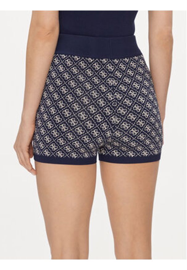 Guess Szorty materiałowe W4GZ32 Z37K0 Granatowy Slim Fit. Kolor: niebieski. Materiał: wiskoza, syntetyk