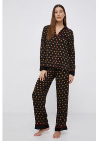 DKNY - Dkny Piżama YI2922486 damska kolor czarny. Kolor: czarny. Materiał: tkanina #1