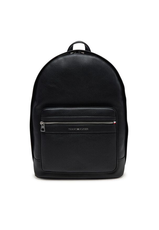 TOMMY HILFIGER - Tommy Hilfiger Plecak Th Central Backpack AM0AM13201 Czarny. Kolor: czarny. Materiał: skóra