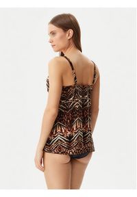 Miraclesuit Tankini Tribal Tigress Gala 6552281 Brązowy. Kolor: brązowy. Materiał: syntetyk