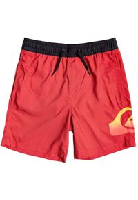 Spodenki kąpielowe dla dzieci Quiksilver Dredge. Kolor: czerwony. Materiał: poliester