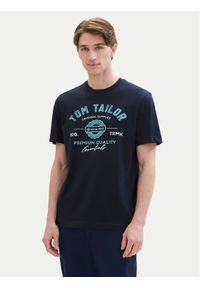 Tom Tailor T-Shirt 1037735 Granatowy Regular Fit. Kolor: niebieski. Materiał: bawełna