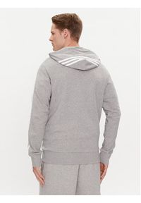 Adidas - adidas Bluza Essentials French Terry 3-Stripes Full-Zip Hoodie IC9833 Szary Regular Fit. Kolor: szary. Materiał: bawełna