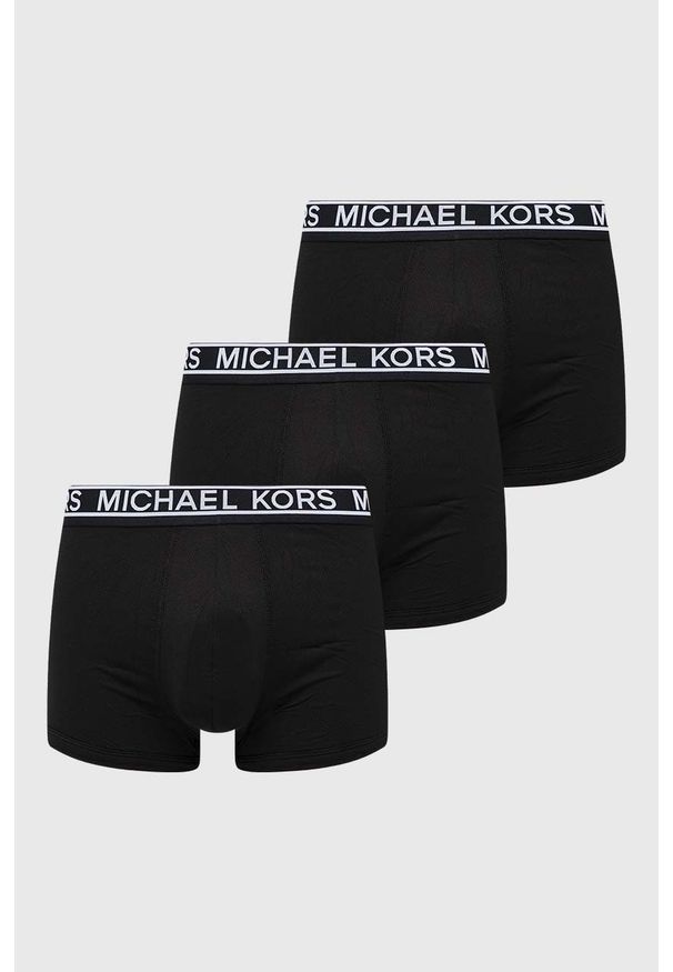 Michael Kors bokserki 3-pack męskie kolor czarny. Kolor: czarny. Materiał: włókno, materiał