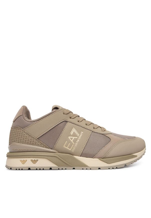 EA7 Emporio Armani Sneakersy 7X000656 AF13550 MZ697 Brązowy. Kolor: brązowy. Materiał: skóra