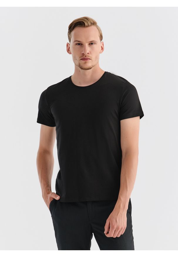 Pako Lorente - PAKO LORENTE – T-shirt P000B-TX-007-C-S. Okazja: na co dzień. Materiał: bawełna, elastan. Wzór: gładki. Styl: casual