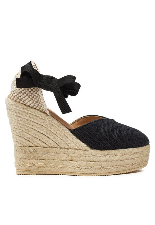 Manebi Espadryle La Havana Heart-Shaped Wedge Espadrilles O 7.9 WH Czarny. Kolor: czarny