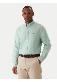 TOMMY HILFIGER - Tommy Hilfiger Koszula Solid Heritage MW0MW35774 Zielony Regular Fit. Kolor: zielony. Materiał: bawełna #1
