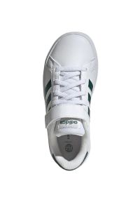 Adidas - Buty adidas Grand Court 2.0 El K Jr IG4842 białe. Okazja: na co dzień. Zapięcie: rzepy. Kolor: biały. Materiał: guma, syntetyk, materiał. Szerokość cholewki: normalna #7