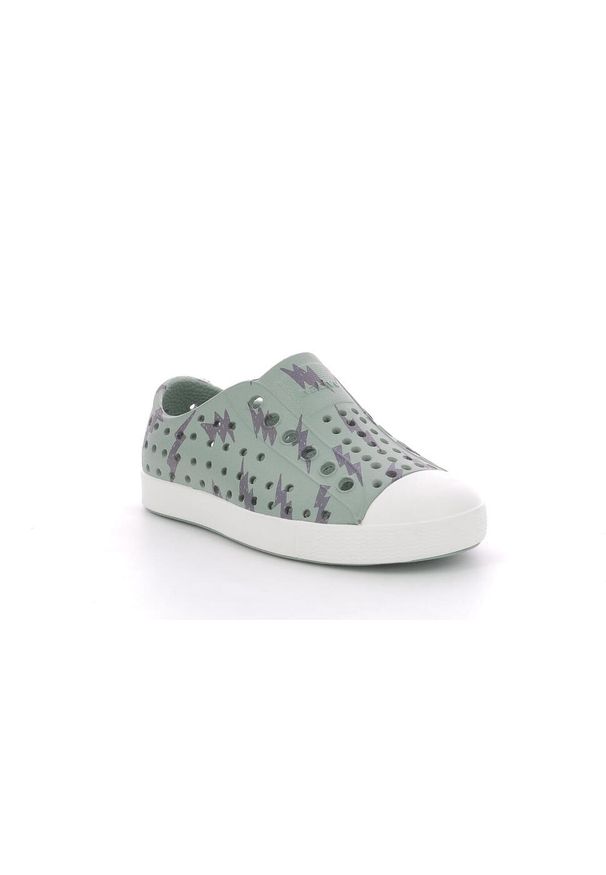 Native Shoes - Buty miejskie dziecięce NATIVE JEFFERSON PRINT CHILD. Kolor: zielony. Wzór: nadruk. Sport: turystyka piesza