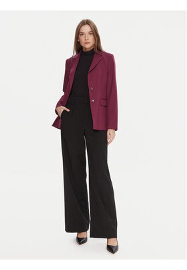 United Colors of Benetton - United Colors Of Benetton Marynarka 2L4HDW02W Fioletowy Slim Fit. Kolor: fioletowy. Materiał: syntetyk