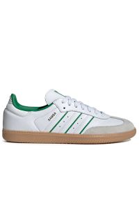 Adidas - Buty adidas Originals Samba OG JI2044 - białe. Okazja: na co dzień. Zapięcie: sznurówki. Kolor: biały. Materiał: guma, syntetyk, zamsz, skóra. Szerokość cholewki: normalna #1