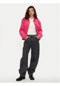 United Colors of Benetton - United Colors Of Benetton Kurtka przejściowa 2HKTDN06O Różowy Regular Fit. Kolor: różowy. Materiał: bawełna #3