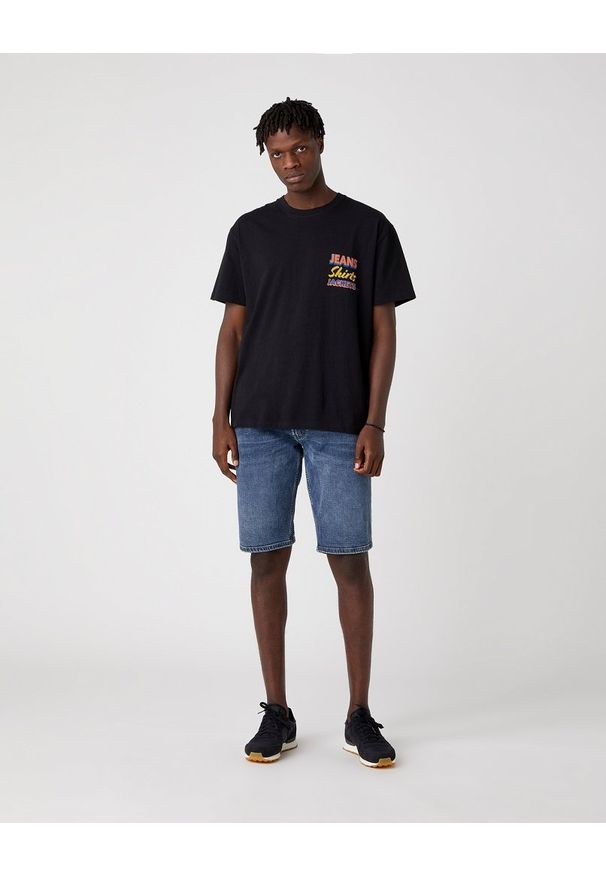 Wrangler - MĘSKI T-SHIRT WRANGLER SS TEXT TEE BLACK W7AZGF100 112131371