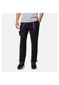 columbia - Spodnie Columbia Powder Keg Stretch Cargo. Kolor: wielokolorowy, fioletowy, czarny. Materiał: dresówka #1