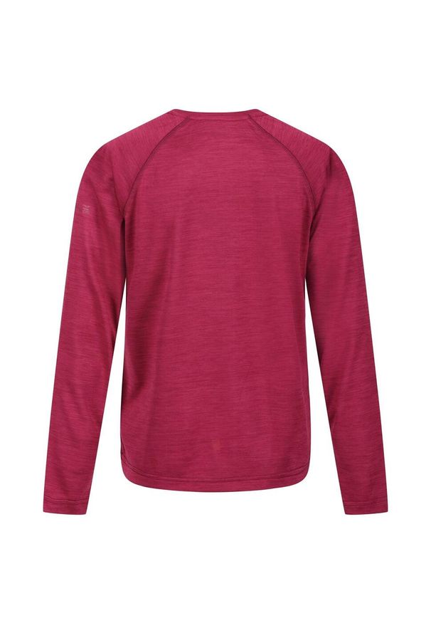 Regatta - T-shirt Dziecięca Motyle Melanżowy Z Długim Rękawem Burnlee. Kolor: czerwony. Długość rękawa: długi rękaw. Długość: długie. Wzór: melanż