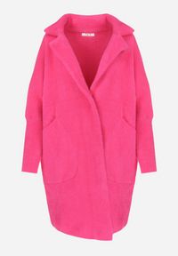 Born2be - Fuksjowy Płaszcz z Bawełną Oversize Klepheia. Okazja: na co dzień. Kolor: różowy. Materiał: bawełna. Wzór: jednolity. Styl: casual #5
