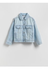 Reserved - Kurtka jeansowa - niebieski. Kolor: niebieski. Materiał: jeans