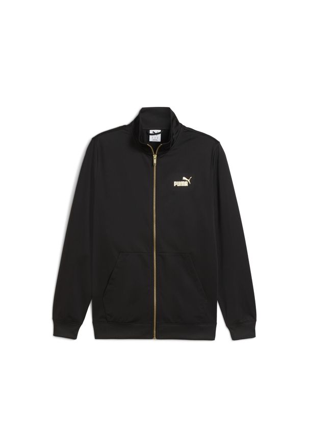 Puma - Męska kurtka dresowa Maximal Metallic PUMA Black. Kolor: czarny. Materiał: dresówka. Sport: bieganie