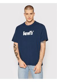 Levi's® T-Shirt 16143-0393 Granatowy Relaxed Fit. Kolor: niebieski. Materiał: bawełna