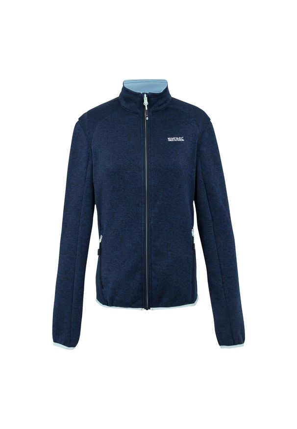 Regatta - Bluza Polarowa Damska Pełen Suwak Newhill II. Kolor: niebieski. Materiał: polar. Sezon: zima. Styl: sportowy. Sport: turystyka piesza