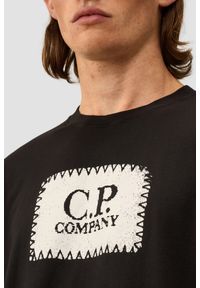 C.P. Company - C.P. COMPANY Czarny męski longsleeve. Kolor: czarny. Materiał: bawełna. Długość rękawa: długi rękaw