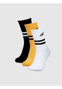 4f - 4F Skarpetki casual za kostkę (3-pack) uniseks 4F x Drift Masters - multikolor 43-46. Kolor: wielokolorowy. Materiał: włókno, elastan, poliamid, bawełna, materiał
