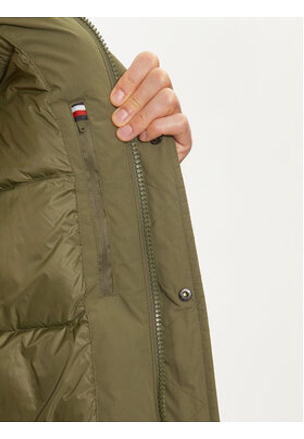 TOMMY HILFIGER - Tommy Hilfiger Kurtka puchowa Rockie MW0MW36595 Khaki Regular Fit. Kolor: brązowy. Materiał: syntetyk