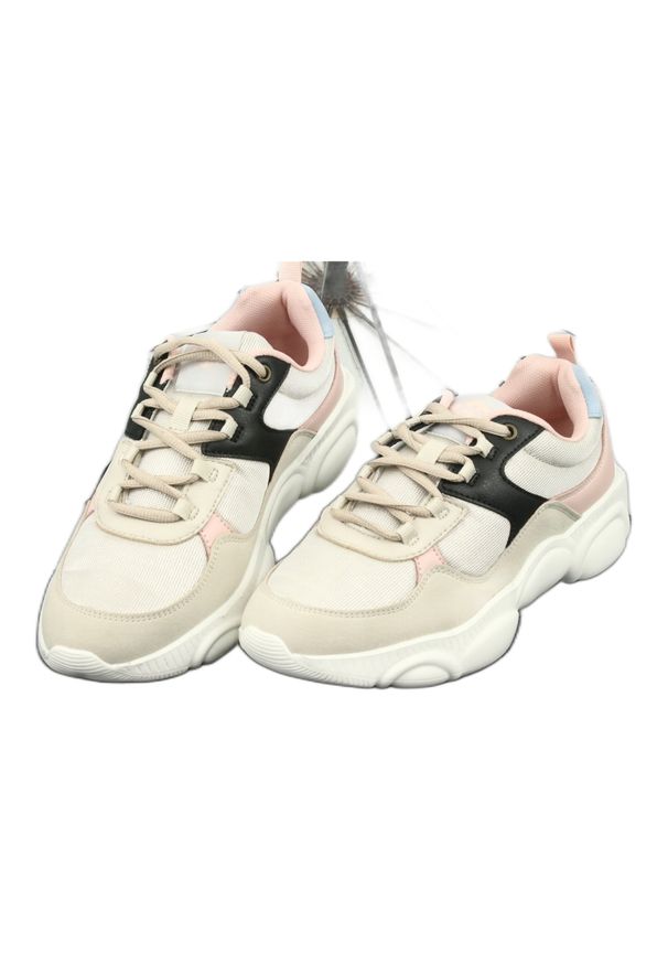 Lee Cooper W-1275 Women beżowy czarne niebieskie różowe wielokolorowe. Kolor: wielokolorowy, beżowy, niebieski, czarny, różowy. Materiał: skóra, syntetyk, tkanina, guma. Szerokość cholewki: normalna
