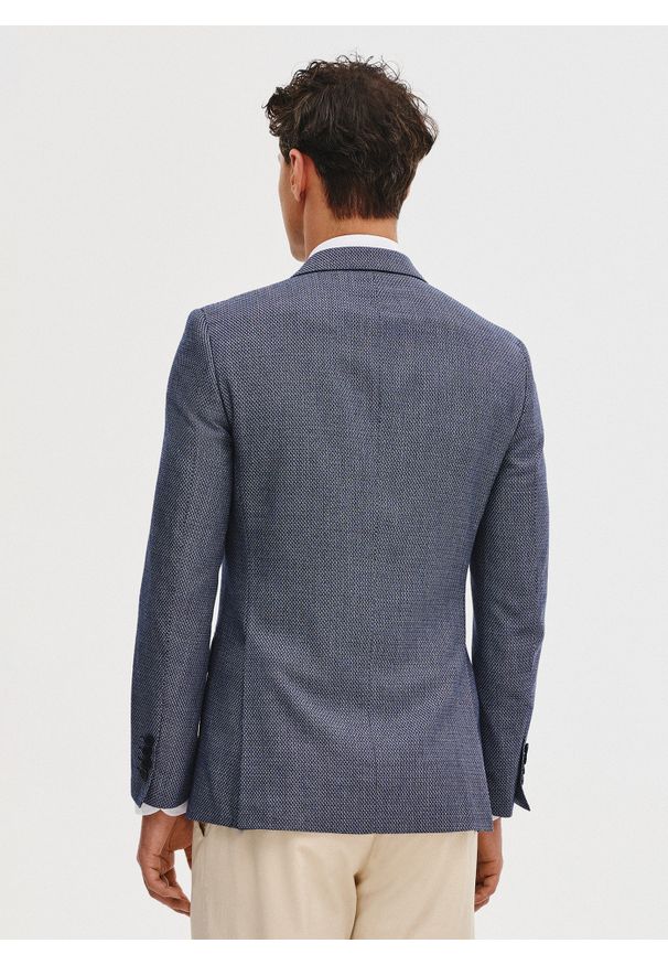 Pako Lorente - PAKO LORENTE – Niebieska marynarka męska z wiskozą. Kolor: niebieski. Materiał: wiskoza. Sezon: wiosna