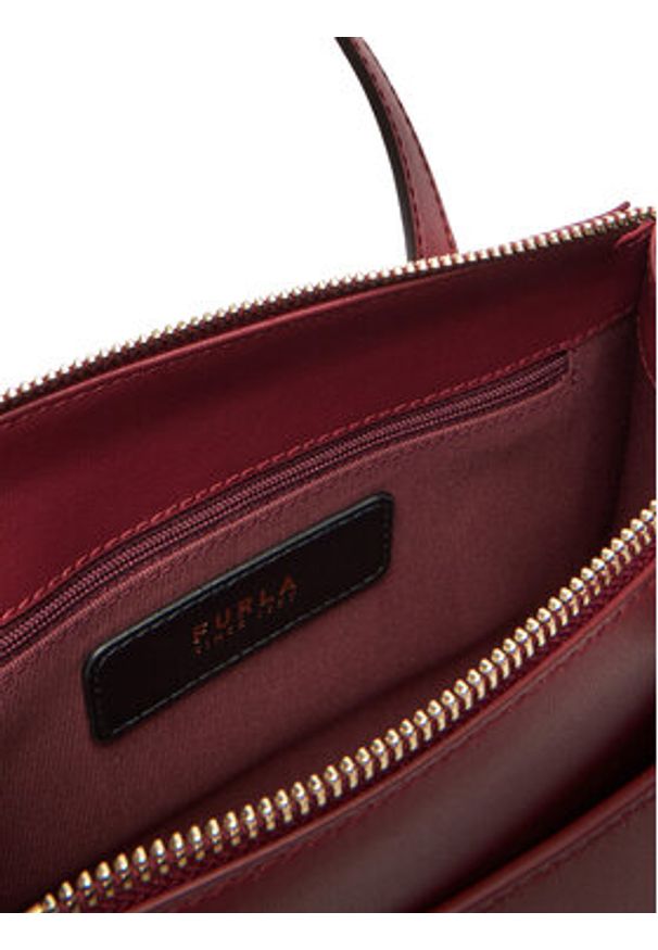 Furla Torebka Nuvola Small WB01337 BX2045 CN 0053S 1007 Bordowy. Kolor: czerwony. Materiał: skórzane