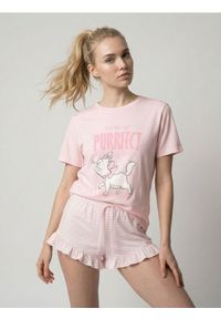 Sinsay - Piżama dwuczęściowa z domieszką wiskozy Marie - różowy. Kolor: różowy. Materiał: wiskoza #1