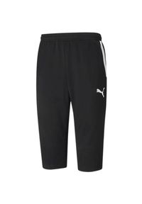 Puma - Męskie Spodenki TeamLIGA Fitted 3/4 Shorts. Kolor: czarny. Materiał: dresówka. Sport: fitness #1