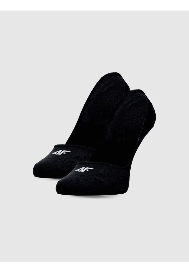 4f - 4F Skarpetki casual niewidoczne (2-pack) damskie - czarne 35-38. Kolor: czarny. Materiał: bawełna, włókno, materiał, poliamid
