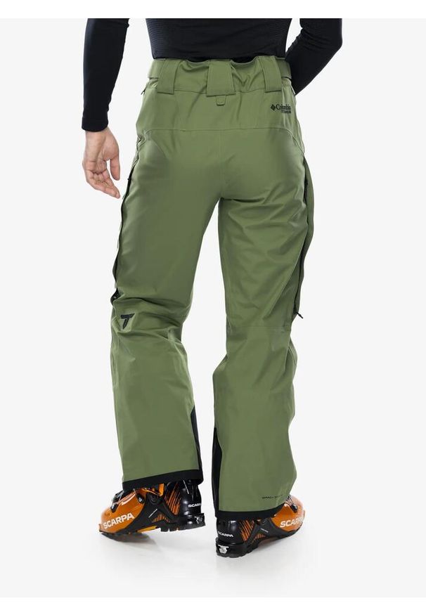 columbia - Spodnie narciarskie męskie Columbia Platinum Peak II 3L Pant. Kolor: zielony. Sezon: zima. Sport: narciarstwo