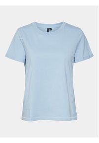 Vero Moda T-Shirt Paula 10243889 Błękitny Regular Fit. Kolor: niebieski. Materiał: bawełna