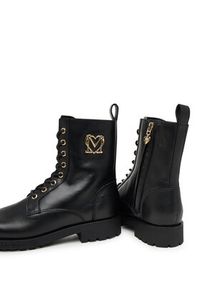 Love Moschino - LOVE MOSCHINO Trzewiki JA24254G0NIA0000 Czarny. Kolor: czarny. Materiał: skóra #2