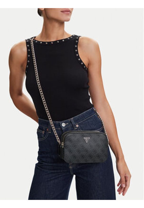 Guess Torebka Noelle II HWBG96 72140 Szary. Kolor: szary. Materiał: skórzane