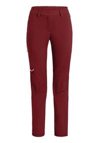 Salewa - Spodnie trekkingowe damskie Puez Orval 2 Dst Women. Kolor: czerwony. Materiał: dresówka
