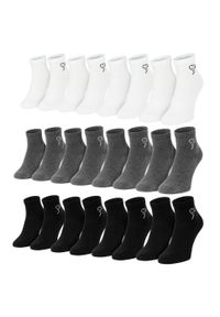 BLACK SNAKE - Skarpety ćwierćwałki unisex 12 par. Kolor: biały, wielokolorowy, czarny, szary. Materiał: bawełna, poliamid, poliester, elastan
