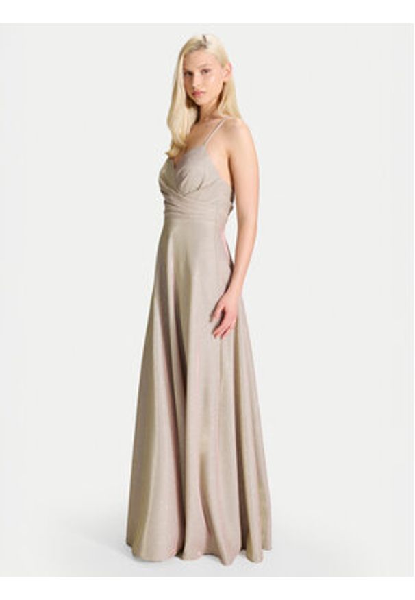 Hey Kyla Sukienka wieczorowa 5AK044HK Złoty Regular Fit. Kolor: złoty. Materiał: syntetyk. Styl: wizytowy