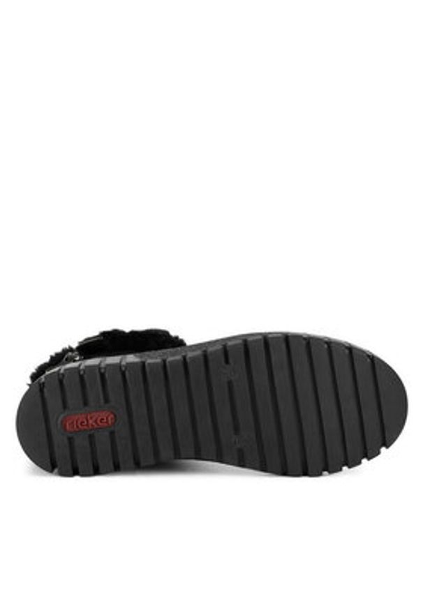 Rieker Botki Y3470-00 Czarny. Kolor: czarny. Materiał: skóra, zamsz