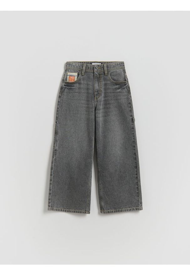 Reserved - Jeansy baggy - jasnoszary. Kolor: szary