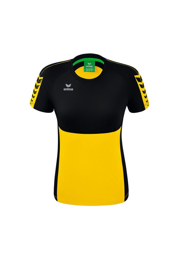 ERIMA - Damska koszulka Erima Six Wings. Kolor: żółty, wielokolorowy, czarny. Sport: piłka nożna