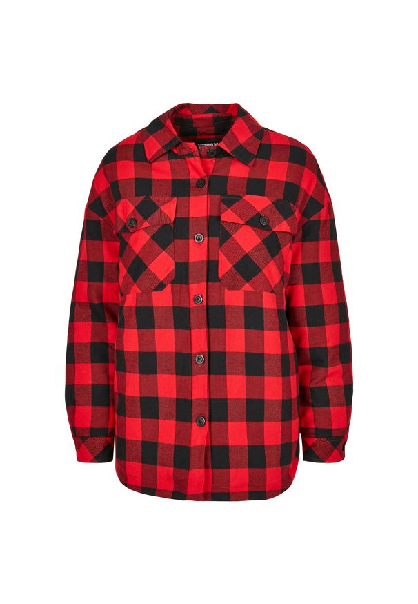 C h e m i s e e n f l a n e l l e L a c e t s Urban Classics. Kolor: czerwony, wielokolorowy, czarny