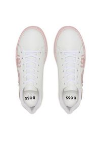 BOSS - Boss Sneakersy J19081 Różowy. Kolor: różowy. Materiał: skóra #4